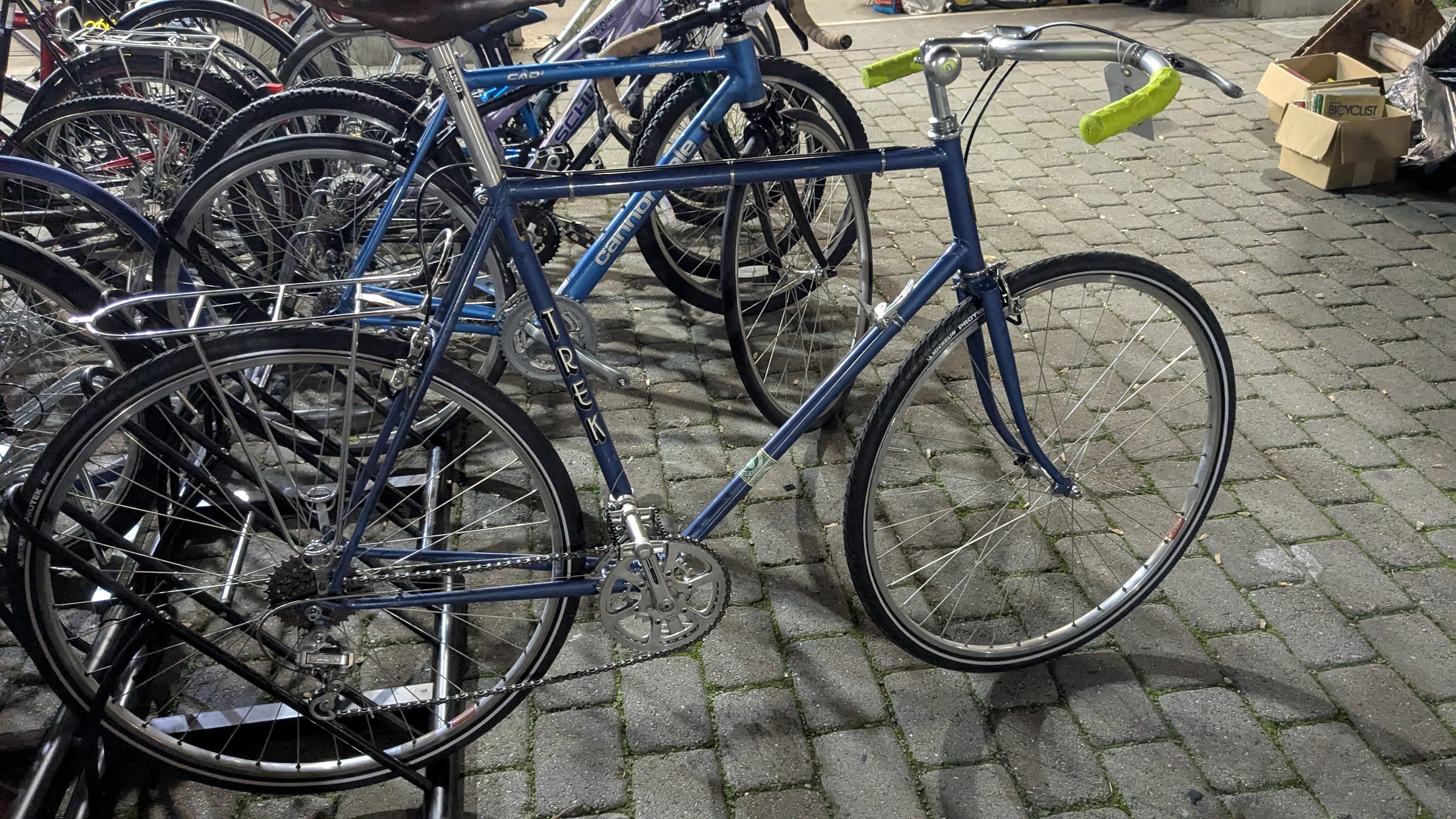 Bike lineup outside the shop